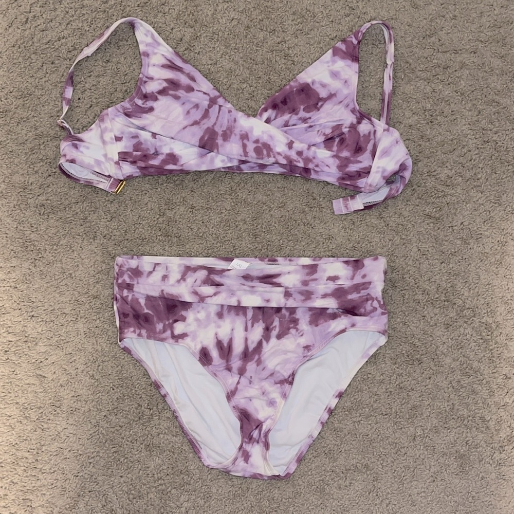 Freshwater Daydreamer Bikini purple tie dye size L